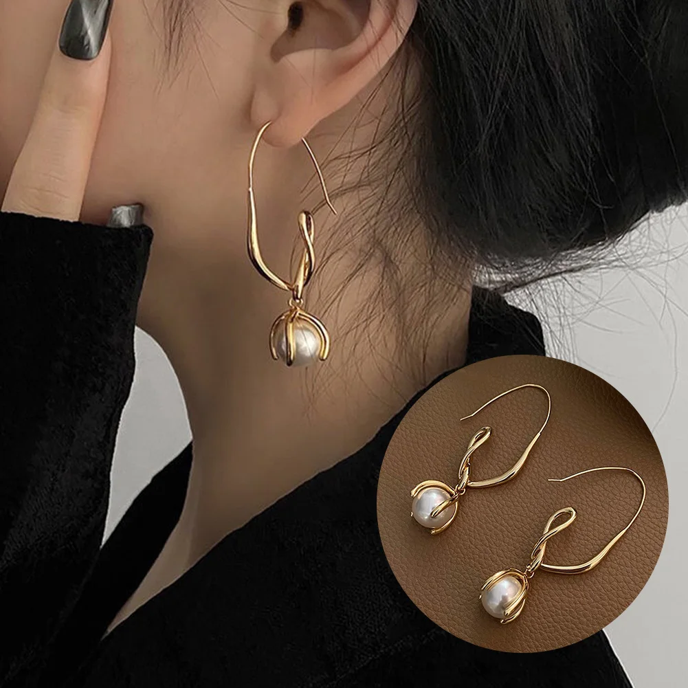

New Fashion Ladies Vintage Imitation Pearl Pendant Earrings Modern Ladies Earrings 2023 Trendy Jewelry New Hot Selling Trendy