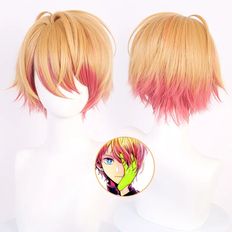 

Anime Oshi No Ko Hoshino Aquamarine Cosplay Wig 25cm Short Hair Mixed Color Cosplay Wigs Heat Resistant Synthetic Wigs
