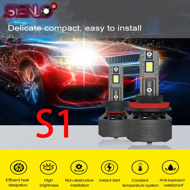 Светодиодные фары H1 H3 H4 H7 Автомобильные светодиодные высокой мощности H11 H8 H9 HB3 HB4