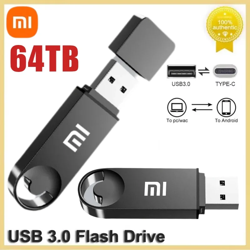 Оригинальный USB-накопитель Xiaomi интерфейс 2 ТБ USB 3 реальная емкость 16 64