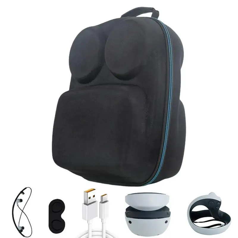 

Портативная сумка для хранения на молнии, жесткая Пылезащитная дорожная защитная коробка, сумка для хранения, чехол для переноски, подходит для PS VR2 VR и аксессуаров