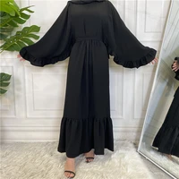 women abaya 2022 new fashion womens solid color stitching muslim dress abaya dubai robes belt muslim dress abaya turkey