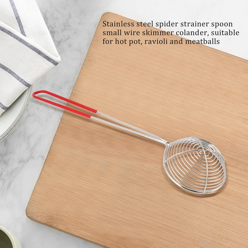 8-компонентная ложка-ситечко для паука из нержавеющей стали маленький