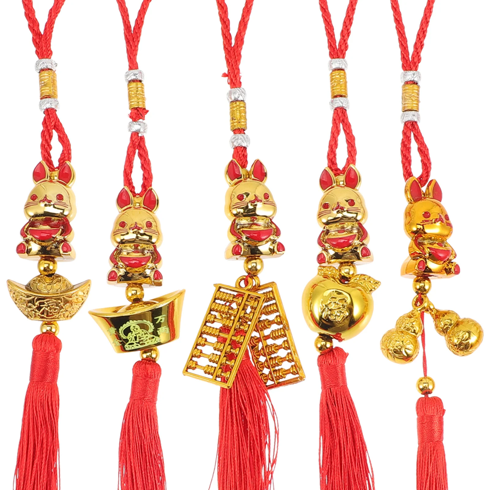 

Chinese Rabbit Year Decor Car Hanging The Pendant Knot New Ornament Style Festival Tassel Decoration Lucky Decorations Charm