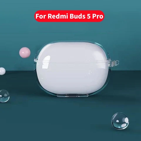 Защитный чехол для наушников Redmi Buds 5 Pro, прозрачный противоударный мягкий чехол из ТПУ для наушников Redmi Buds5 Pro