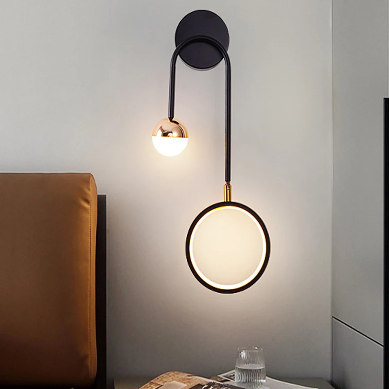 

Led Wall Lamp Nordic Bedside Lamp Master Bedroom Modern Minimalist Living Room Background Wall Lighting Hotel Aisle Sconce