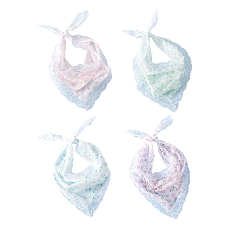 

New style Breathable Women Sunproof Bandana Lace Headband with Flower Pattern