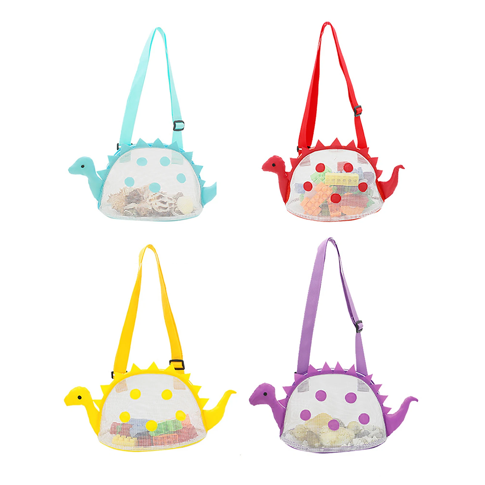 

4 шт., детская Сетчатая Сумка для хранения игрушек, на молнии