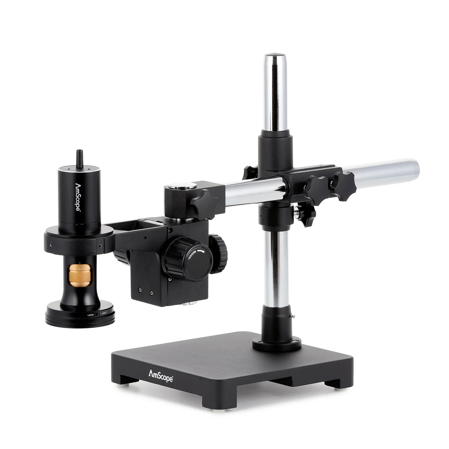 

AmScope 0.7X-5.6X 1080p Wi-Fi/USB All-in-One Digital Microscope with Zoom Optics on Single-Arm Boom-Stand