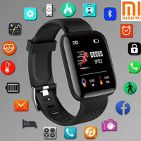 new 2022 xiaomi mens digital sport watch led watches smart electronic wrist watch bluetooth heart rate monitor fitness tracker