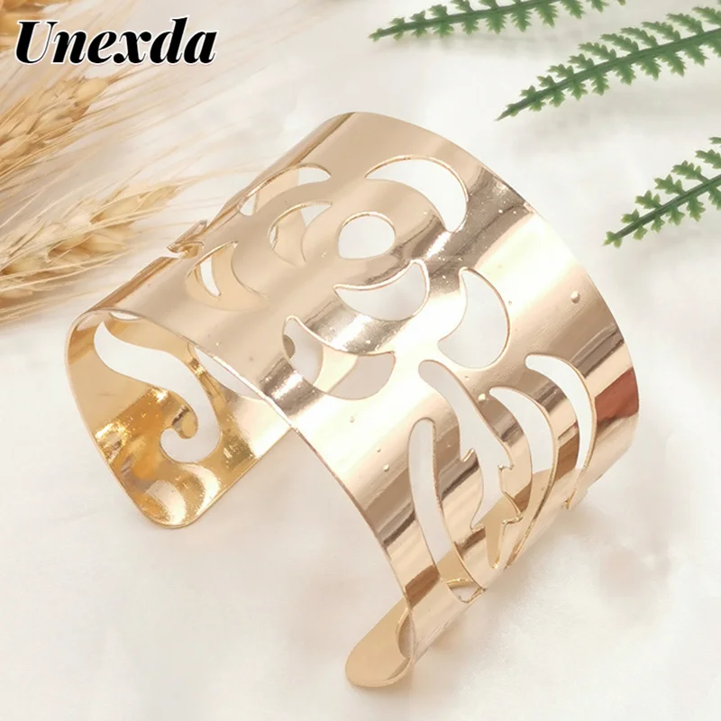 

Unexda Glamour Fashion Ladies Bracelet Luxury Rose Jewelry Design Jewelry Punk Accessories Wrist Cuff Bangles Party Gift Jewelry