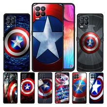 Captain America shield Marvel For OPPO GT Master Find X5 X3 Realme 9 8 6 C3 C21Y Pro Lite A53S A5 A9 2020 Black Phone Case Capa