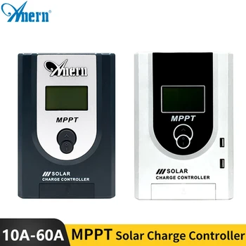 MPPT Solar Charge Controller Solar Cell Panel Charger Solar Controller Smart LCD Screen Dual USB Output 12V/24V Auto Regulator