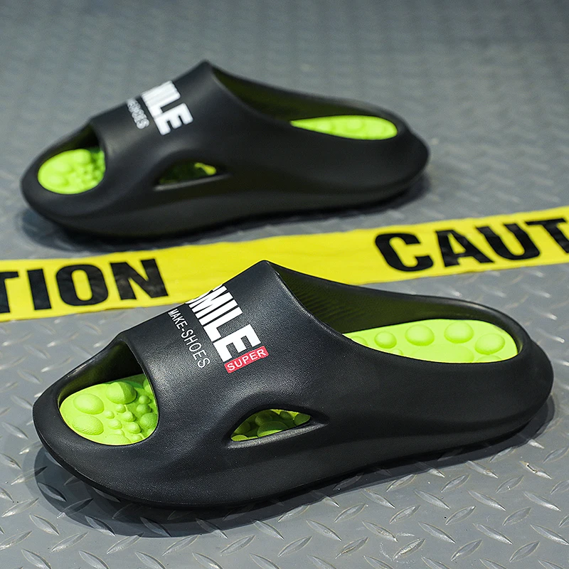 Мужские летние шлепанцы Нескользящие сандалии на платформе Пляжная модная обувь