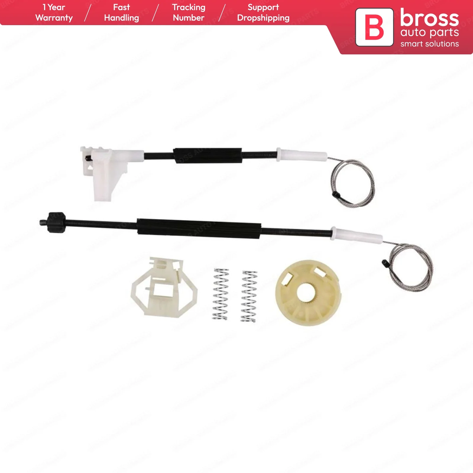 

BWR668 Window Regulator Repair Kit Rear Right Door for POLO Classic 1994-2002, Cordoba 1993-2002, Inca 1995-2003, ibiza 1993-02