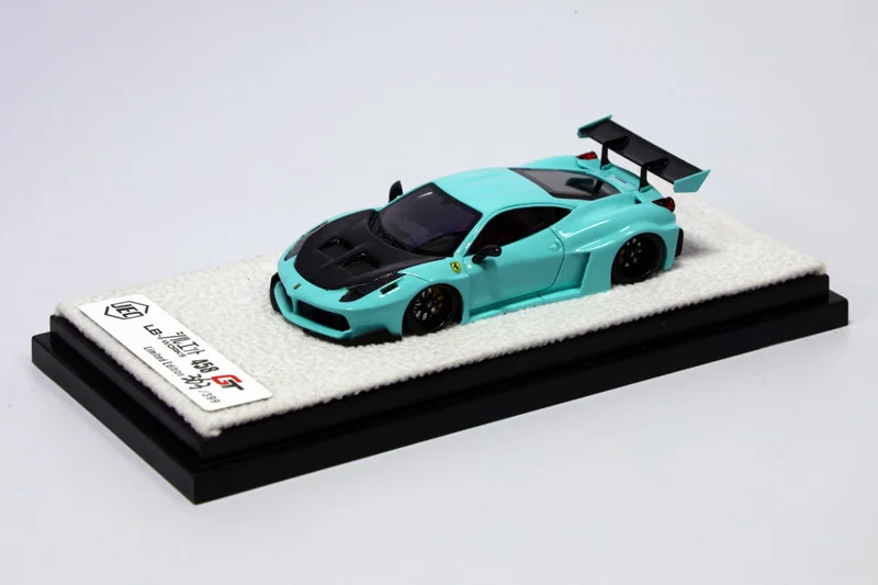 

JEC resin limited 1:64 Ferrari 458GT tail version LB-Works wide-body sports car simulation car model collection decoration gift