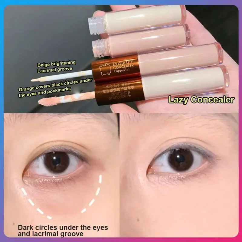 

Liquid Concealer Foundation Cream Full Coverage Acne Spots Dark Circles Cover Face Contour Brighten Face Makeup Korean Cosmetics