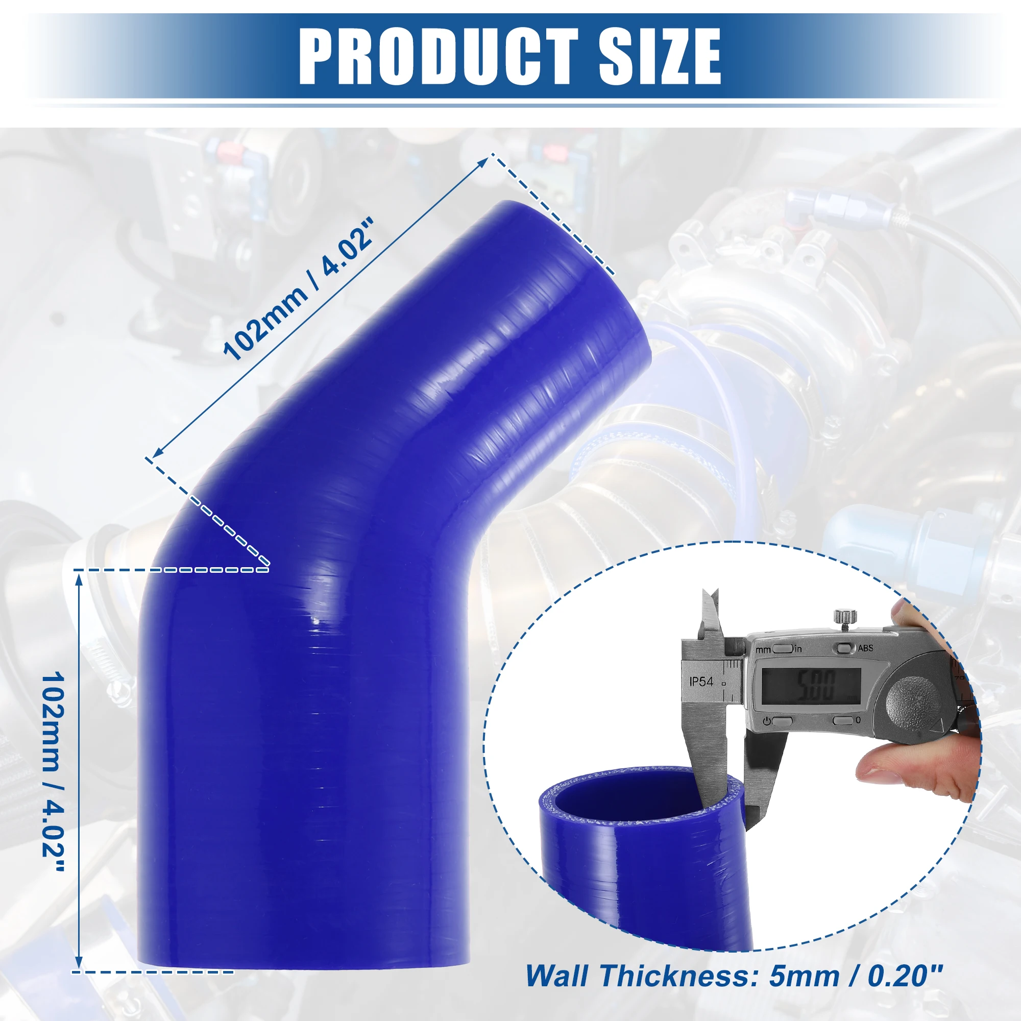 

UXCELL 45 градусов 51 мм-63 мм 70 мм-76 мм ID 4-слойный автомобильный редуктор локтя интеркулер впускная труба