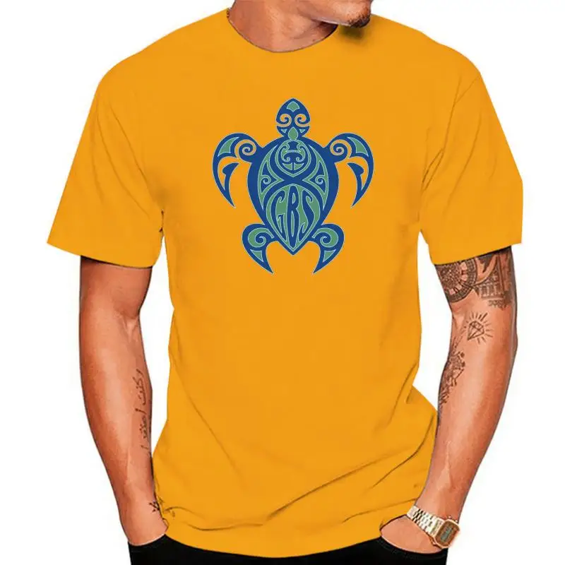 

Camiseta verde y azul de tortuga Gbs, camisa con síndrome de Guillain Barre, Tribal
