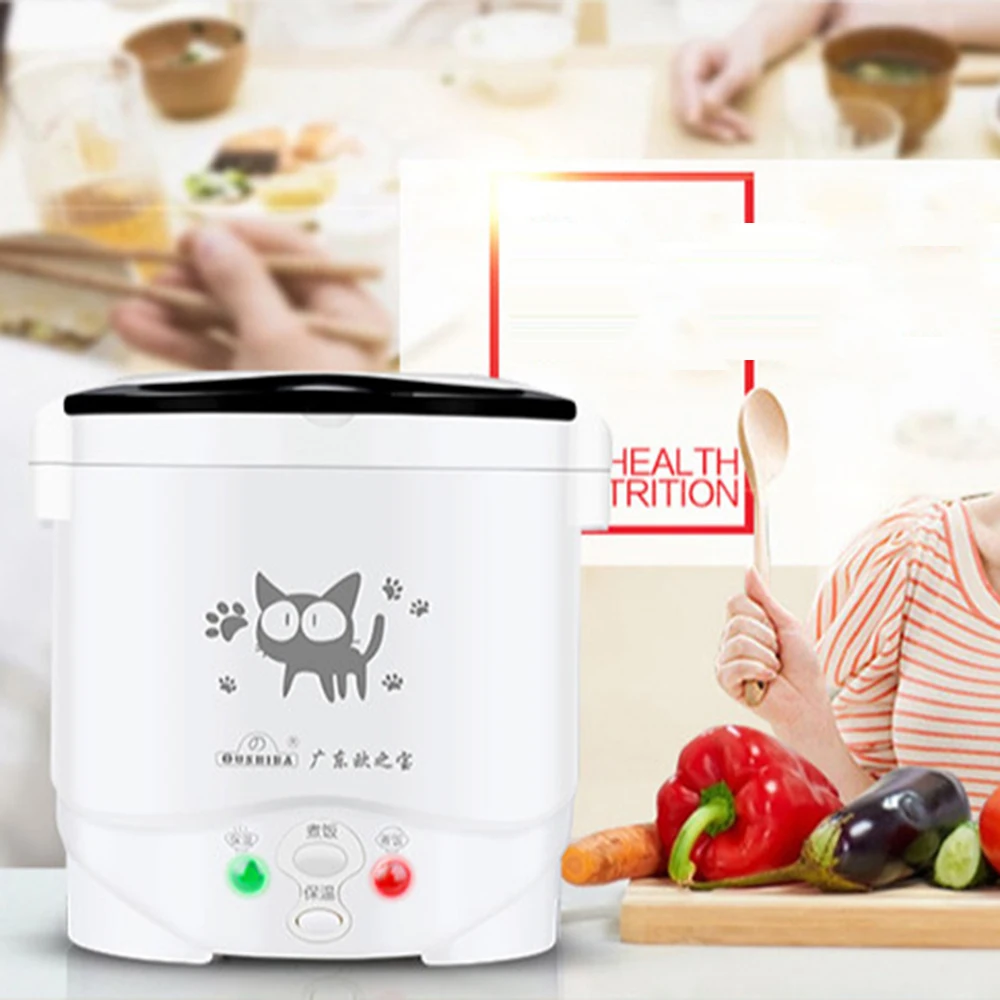 

Electric Mini Rice Cooker Portable MultiCooker Household Rice Cooker 12V 24V 220V Pot Cooking Machine Pans For Home Car