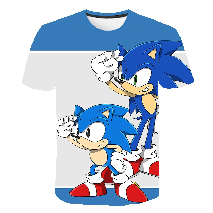 

2022 year Summer Fashion Super Sonic T-shirt Children Boys Short Sleeves Cartoon sonic Tees Kid Pullove Cozy Tops sonic Clothes