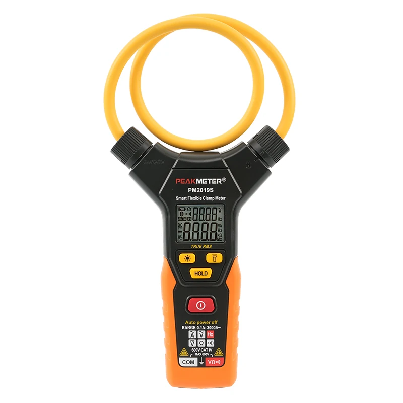 

Peakmeter PM2019S Best Selling Digital Flexible Clamp Meter Ammeter with Voltage 3000A AC Large Current Measurement