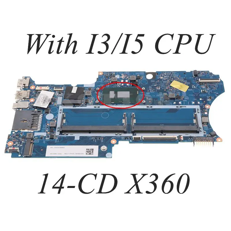 

For HP Pavilion 14-CD X360 TPN-W131 Laptop Motherboard L18175-601 17879-1B 448.0E808.001B With I3/I5 CPU DDR4