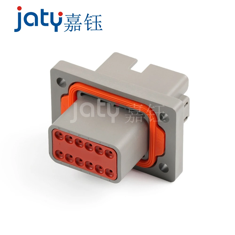 JATY 1set 12-pin DT04-12PA-BL06 улучшенная Водонепроницаемая штепсельная вилка с фланцевой