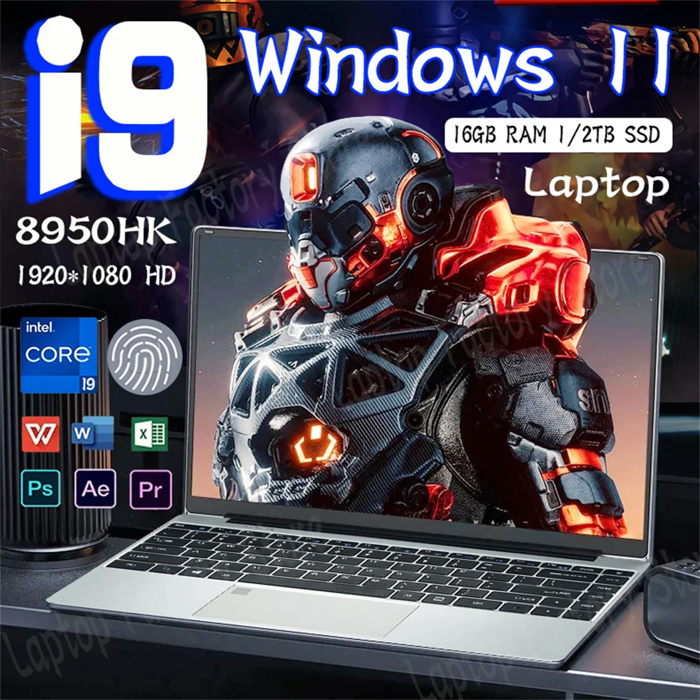 Новый ноутбук 14,1-дюймовый Intel Core i9-8950HK, ноутбук с Windows 11 ...