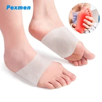 pexmen 2pcspair gel arch support sleeves for plantar fasciitis flat feet foot pain relief breathable foot compression sleeve
