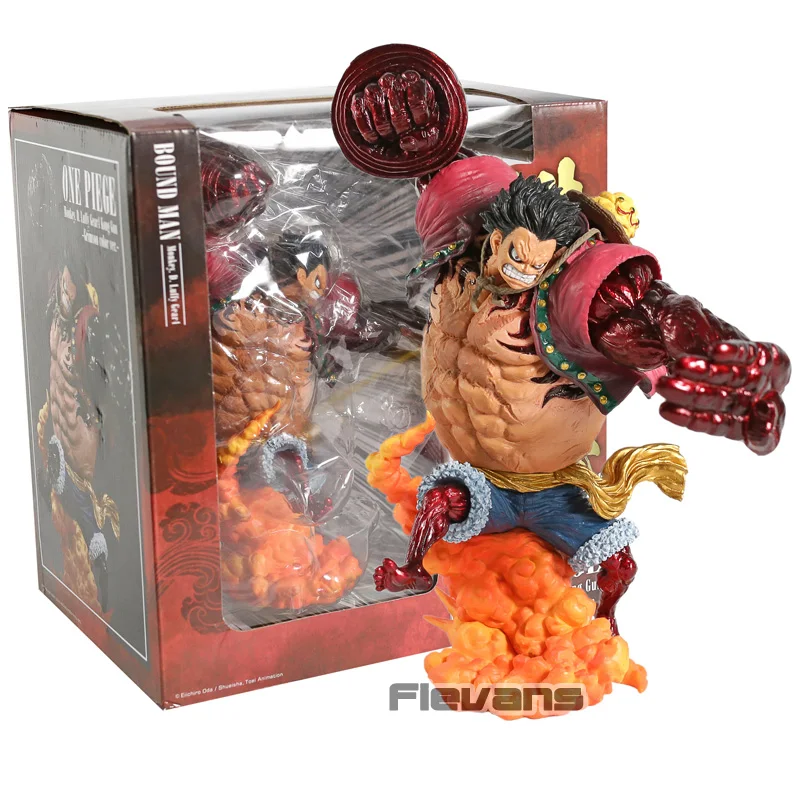 Один кусок обезьяны D Luffy Gear 4 Kong Gun гримсон цвет Ver. ПВХ Коллекционная модель статуя