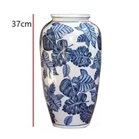 Chinese Blue-and-White Linked Branch Flower Arrangement Art Small Porcelain Vases and Flower Points Jingdezhen Ceramics
