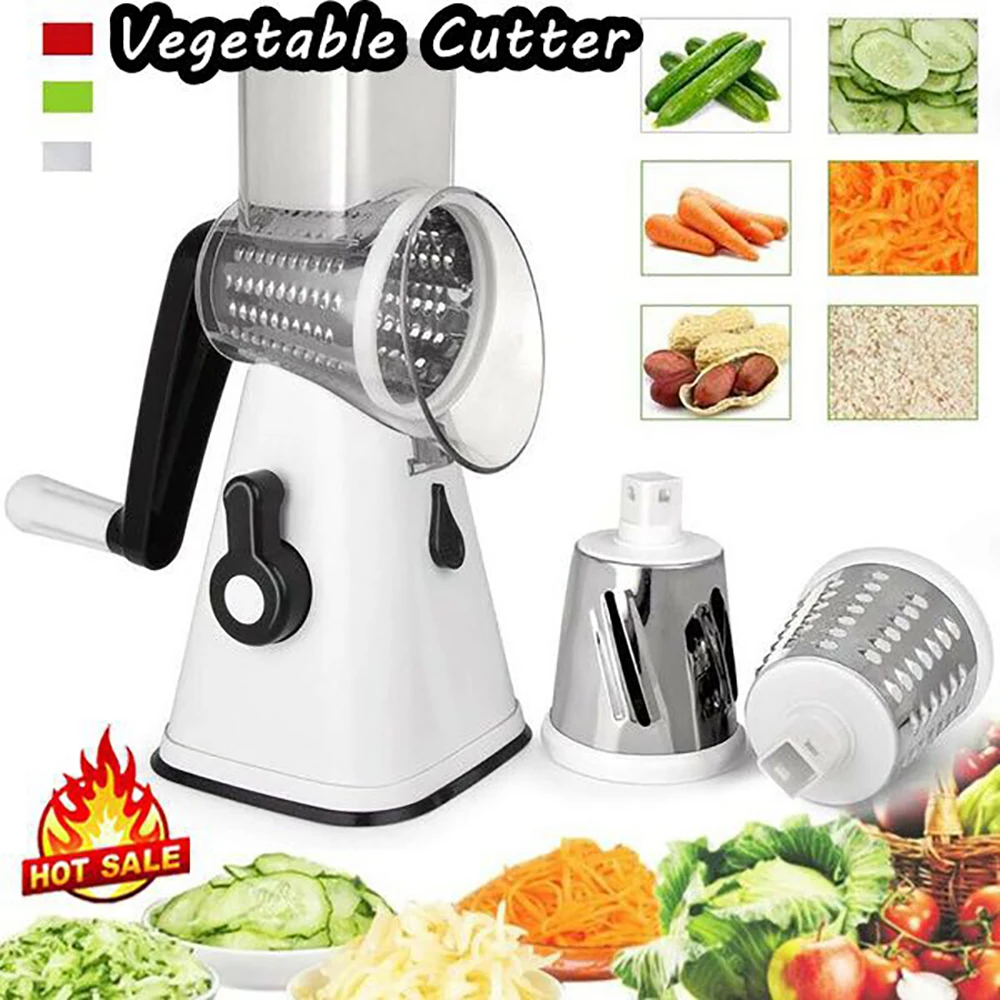 

Vegetables Slicer Rotary Mandoline Vegetable Fruit Cutter Slicer Shredder Cheese Chopper Grater Food Processor Kitchen Gadget