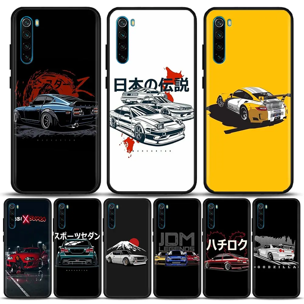 

Japan Tokyo Sports Car JDM Drift Phone Case For Redmi Note 11S 11T 11E 11 10 10S 9T 9S 9 8T 8 2021 7 Pro Xiaomi 5G Cover Fundas