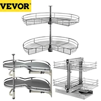 VEVOR Cloud Blind Corner Cabinet Pull Out Basket Layer Easy Install Carbon Steel Stainless Steel for Kitchen Corner Storage