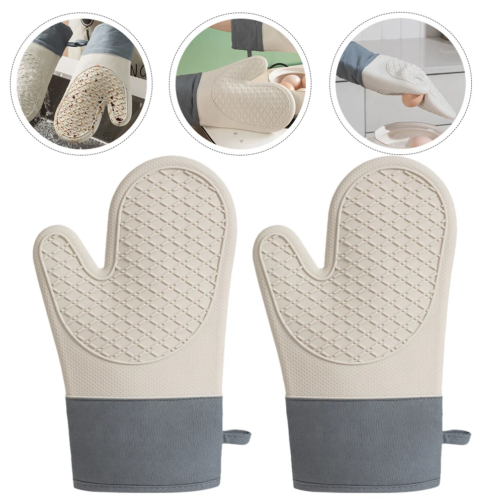 

2Pcs Oven Mitts Kitchen Heat Resistant Oven Oven Mittens