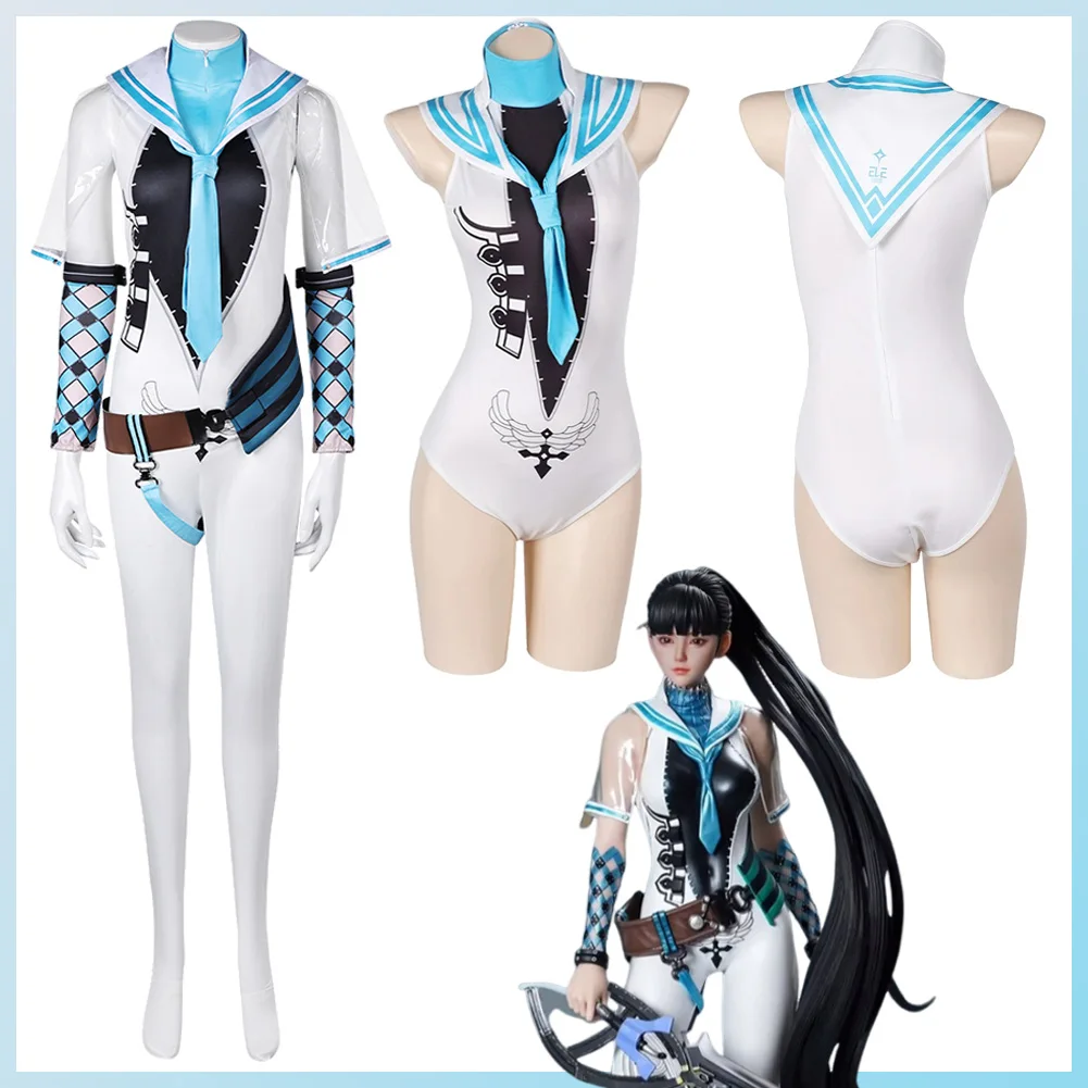 Маскировка Евы Косплей Белый комбинезон сексуальный купальник Аниме игра