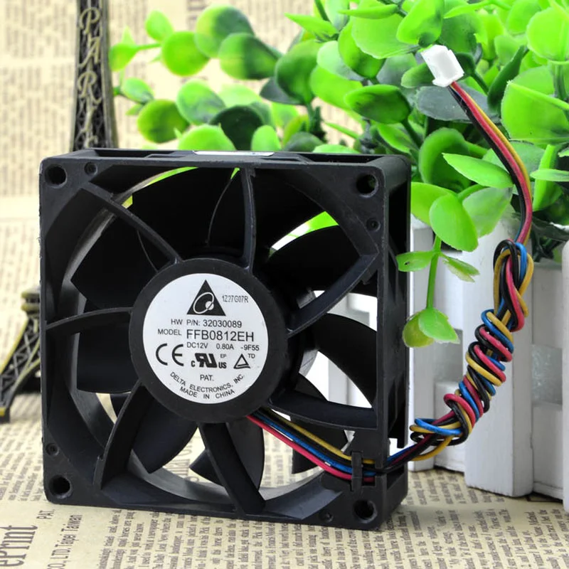 

New CPU Cooling Fan For Delta FFB0812EH 8CM 12V 0.80A PWM Violent Fan Air Volume 4-wire CPU Radiator