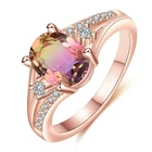 Новые модные женские кольца, кольца цвета розового золота с инкрустацией кристаллами, обручальные кольца, классические ювелирные изделия, подарок на день рождения для девочек