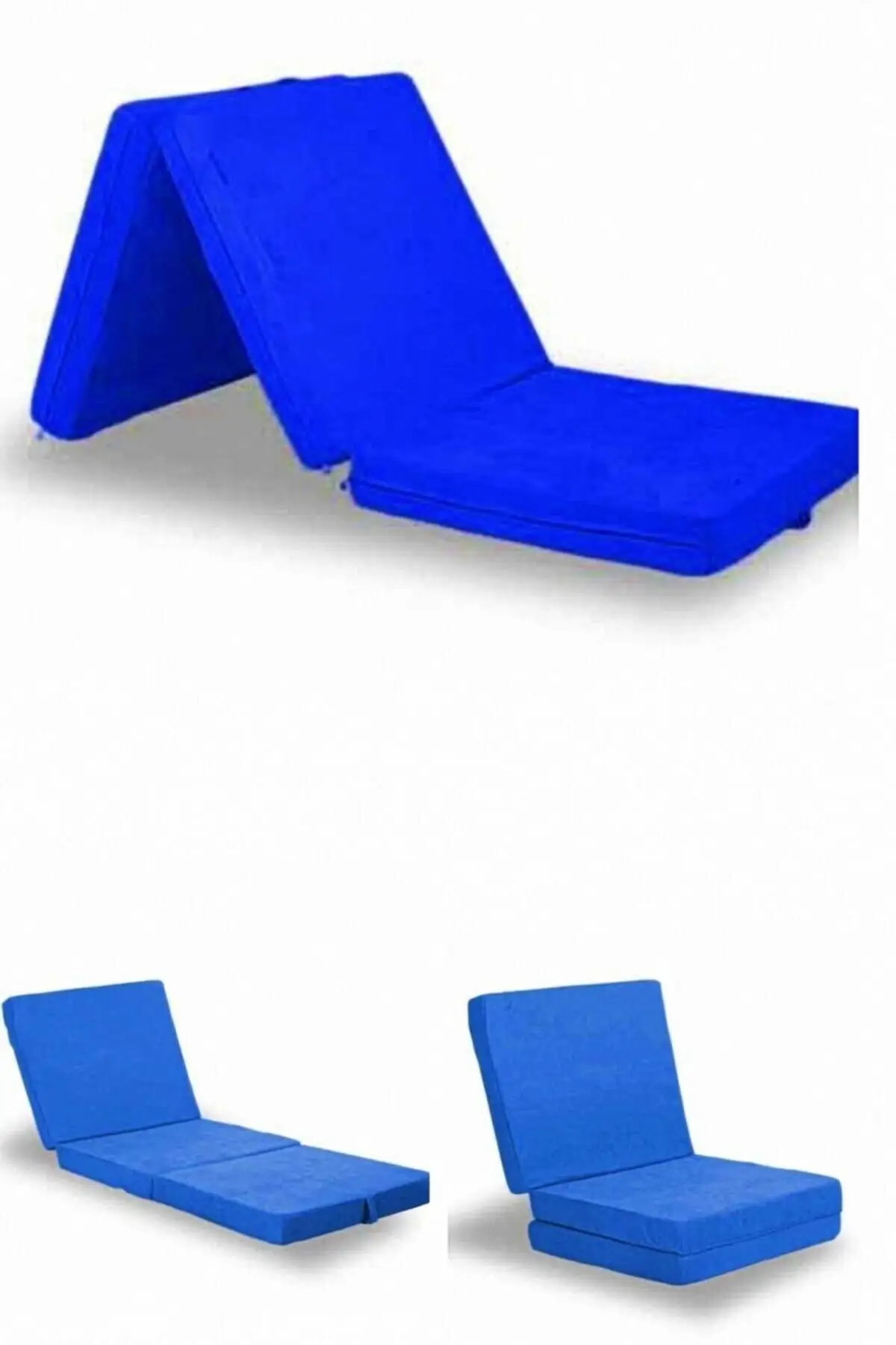 Blue Folding Portable Floor Bed