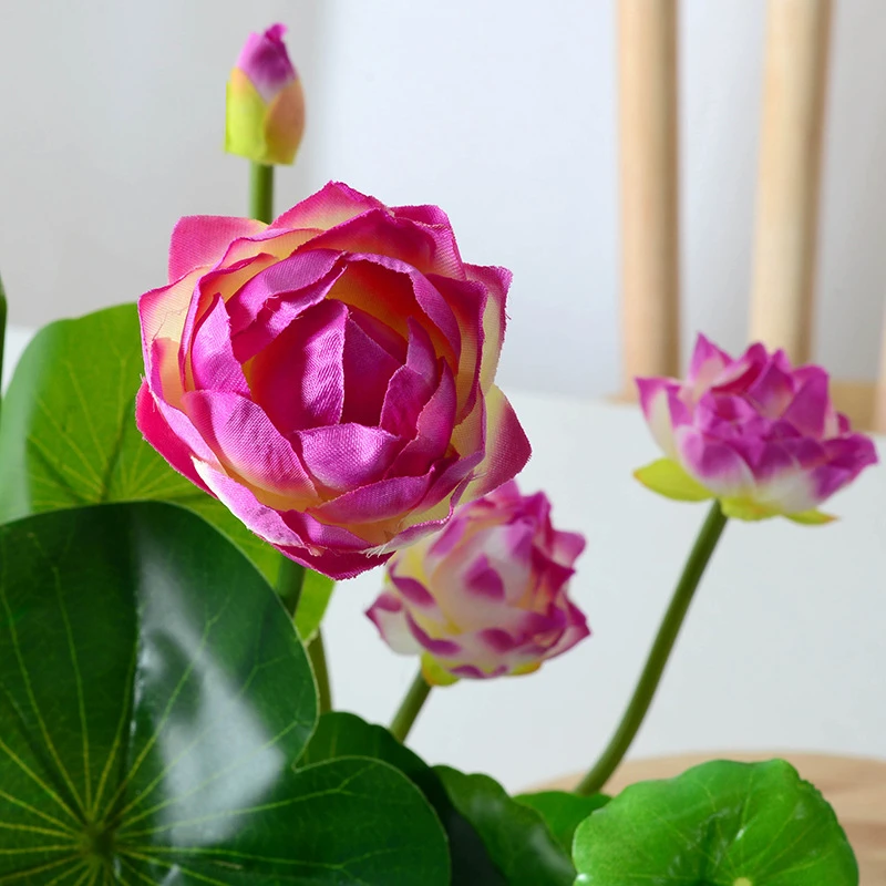 

Wholesale of simulated lotus lotus awning lotus leaves sleeping lotus Buddha hall artificial flower shooting props