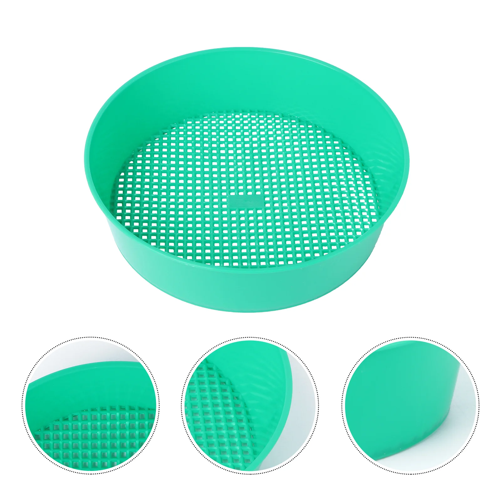 

Sieve Soil Garden Sifter Mesh Pan Plastic Sifting Riddle Sand Gardening Compost Filter Sieves Classifier Tool Screen Fine Mining