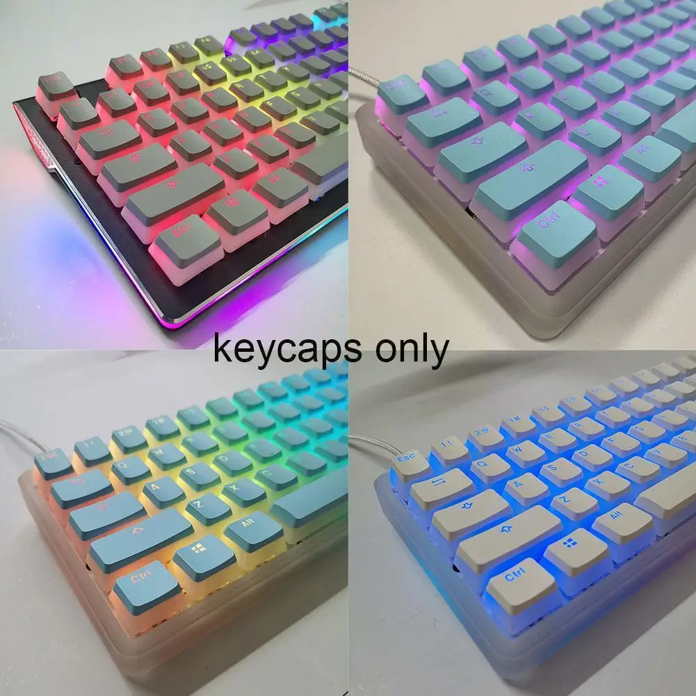 

Колпачки для клавиш 117 клавиш PBT, колпачки для механической клавиатуры OEM с профилем, пудинг, матовые колпачки для переключателя CHERRY MX, набор ...