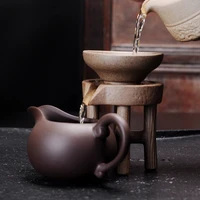 purple clay stone grinding semi automatic tea set tea ceremony tea bubble tea strainer lazy tea drain rack