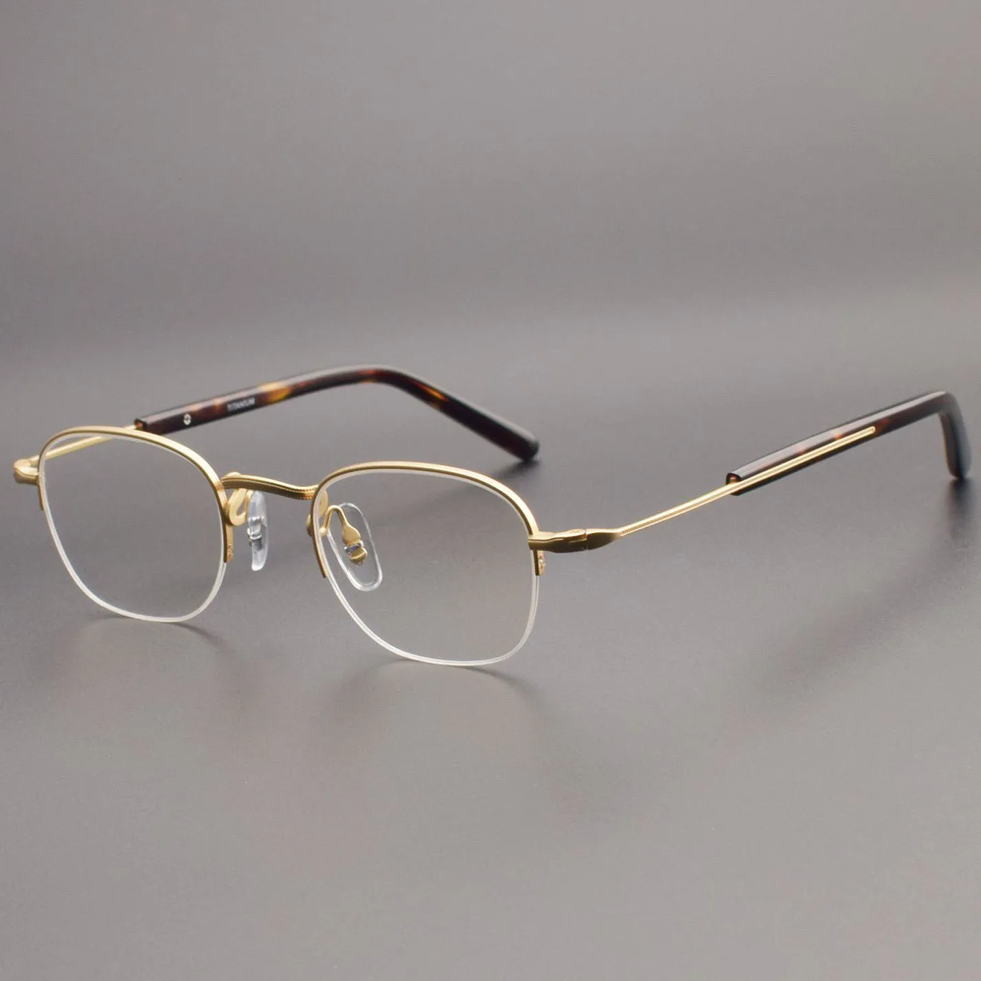 

Japanese Designer Luxury Brand Eyewear Vintage Semi Rimless Glasses Frame Men Myopia Optical Prescription Spectacles Women
