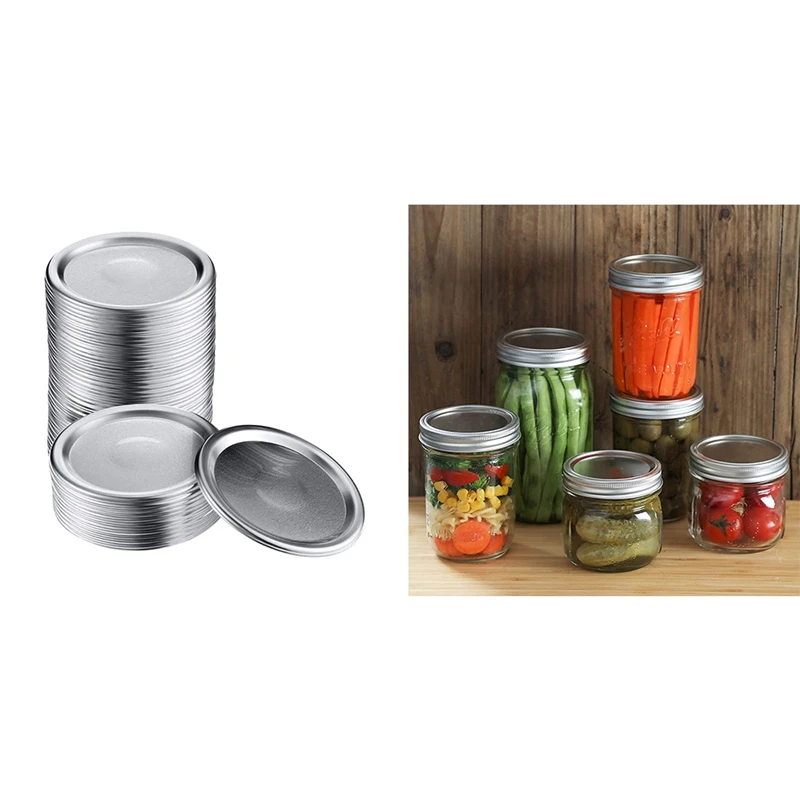 

Regular Mouth Canning Lids - Mason Jar Lids Fit For Ball Kerr Jars Split-Type Metal Canning Jar Lids Leak Proof