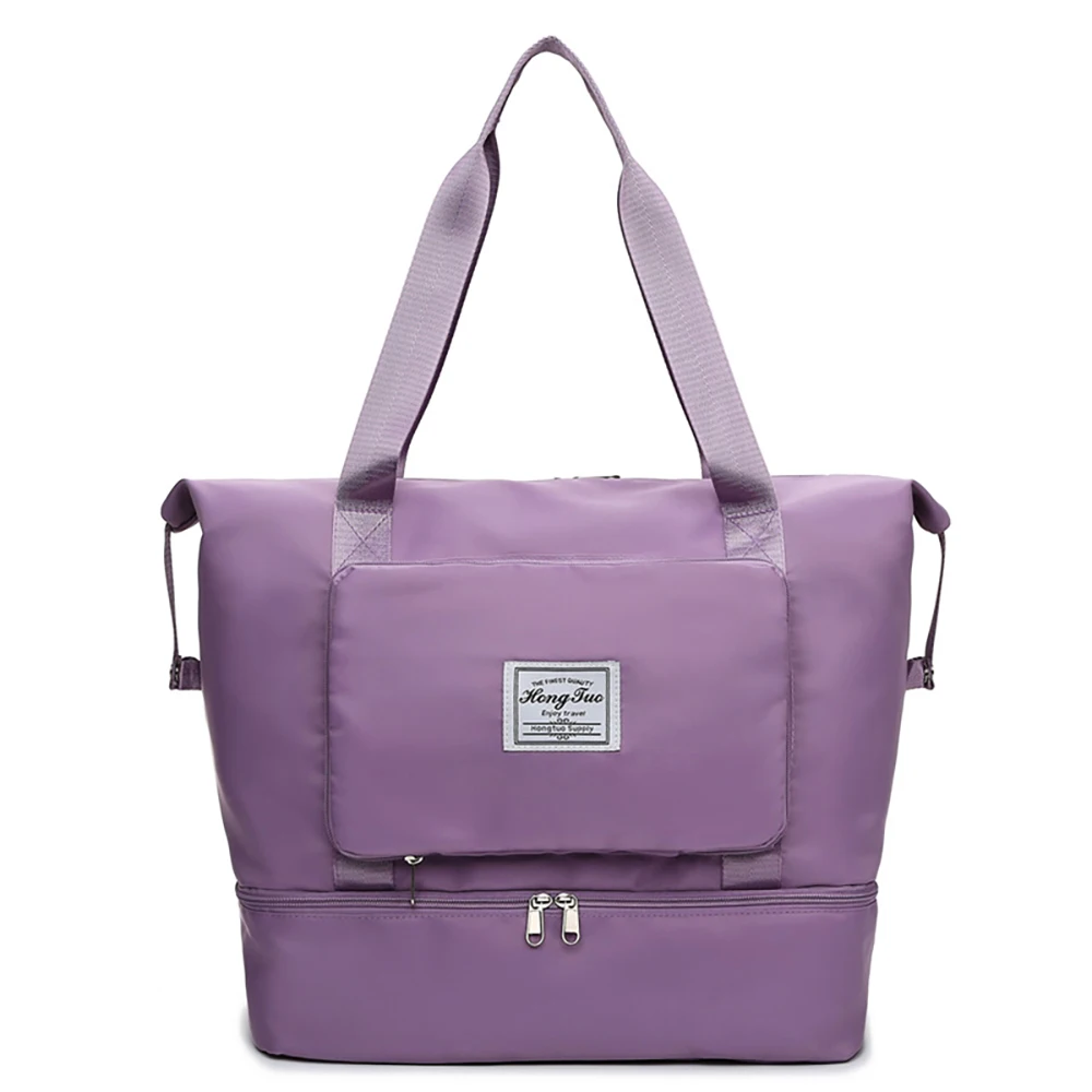 2022 Trend Female Folding Travel Bags with shoe space Waterproof Tote Luggage Bag for Women Multifunctional Handbag