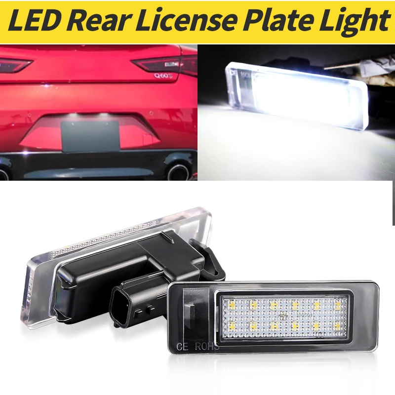 

2 шт. автомобильный светодиодный светильник номерного знака Canbus белый для Nissan GTR Renault Clio V Koleos Espace Infiniti Q50 Q60 QX30 QX50 QX60