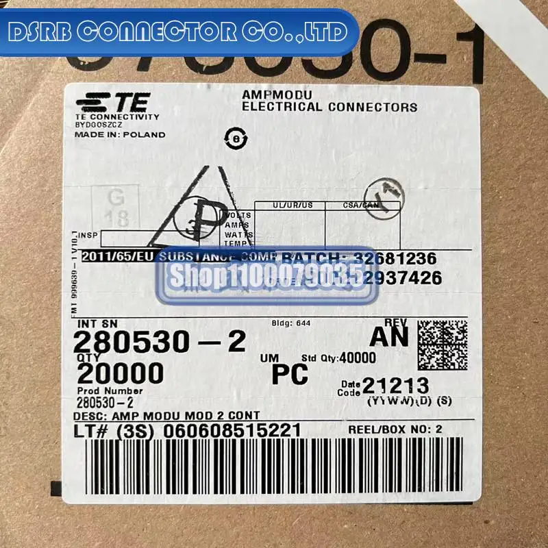 

100% новые и оригинальные 280530-2 для 22-26AWG, 50 шт./партия
