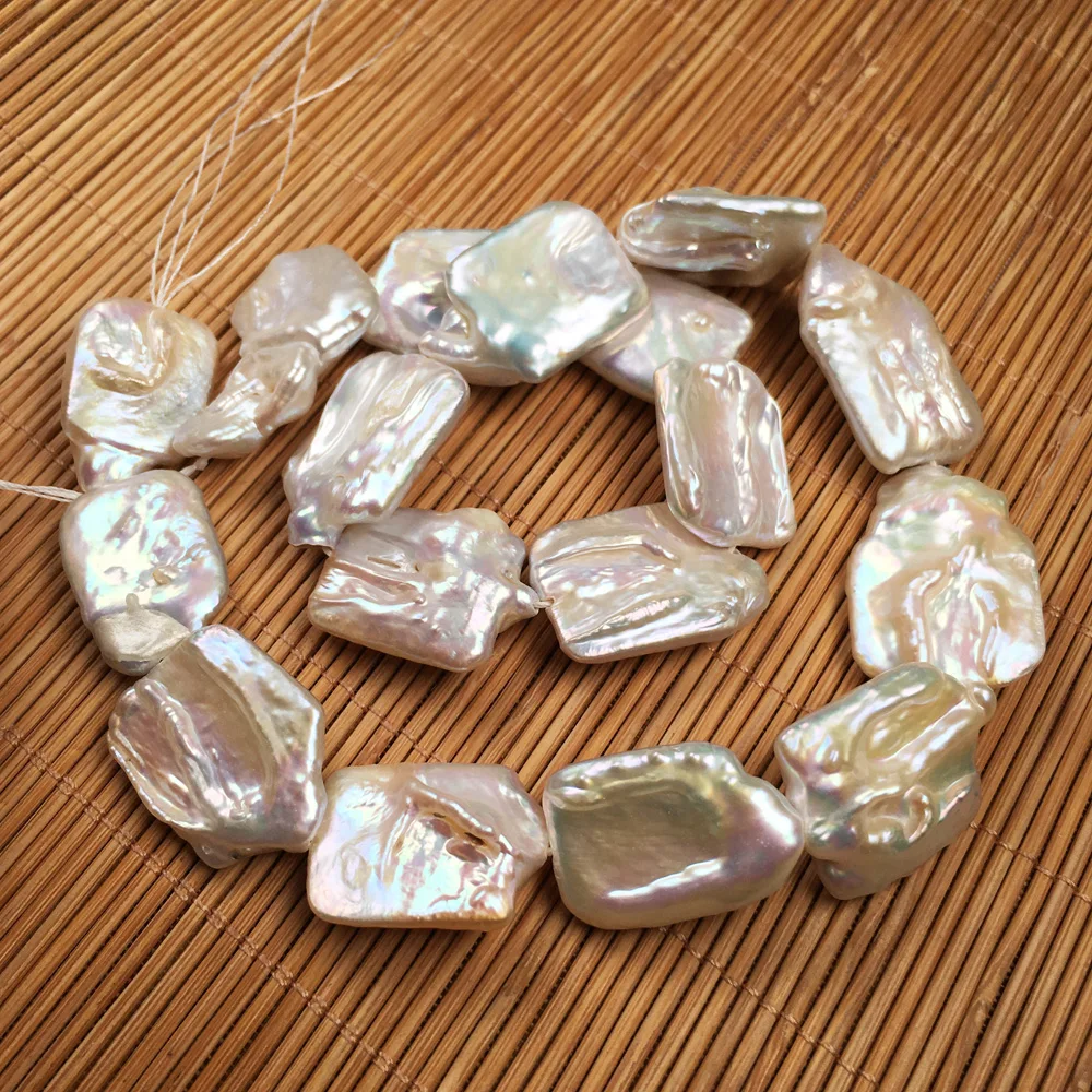 Natural Freshwater Pearl Beads Square shape Isolated Loose Beaded for Jewelry Making DIY Fashion Bracelet Necklace Accessories